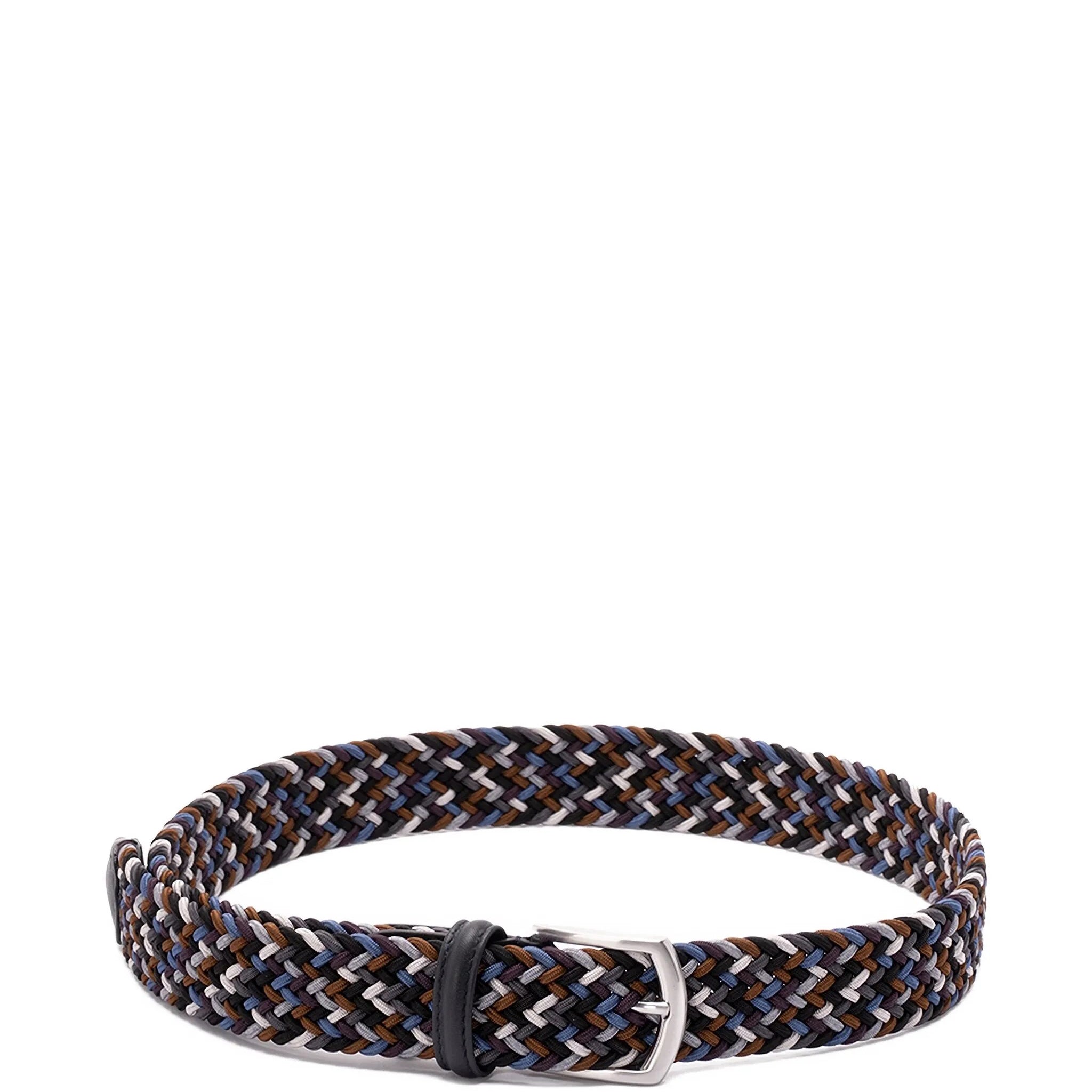 Brown & Blue Mélange Woven Belt - Anderson's