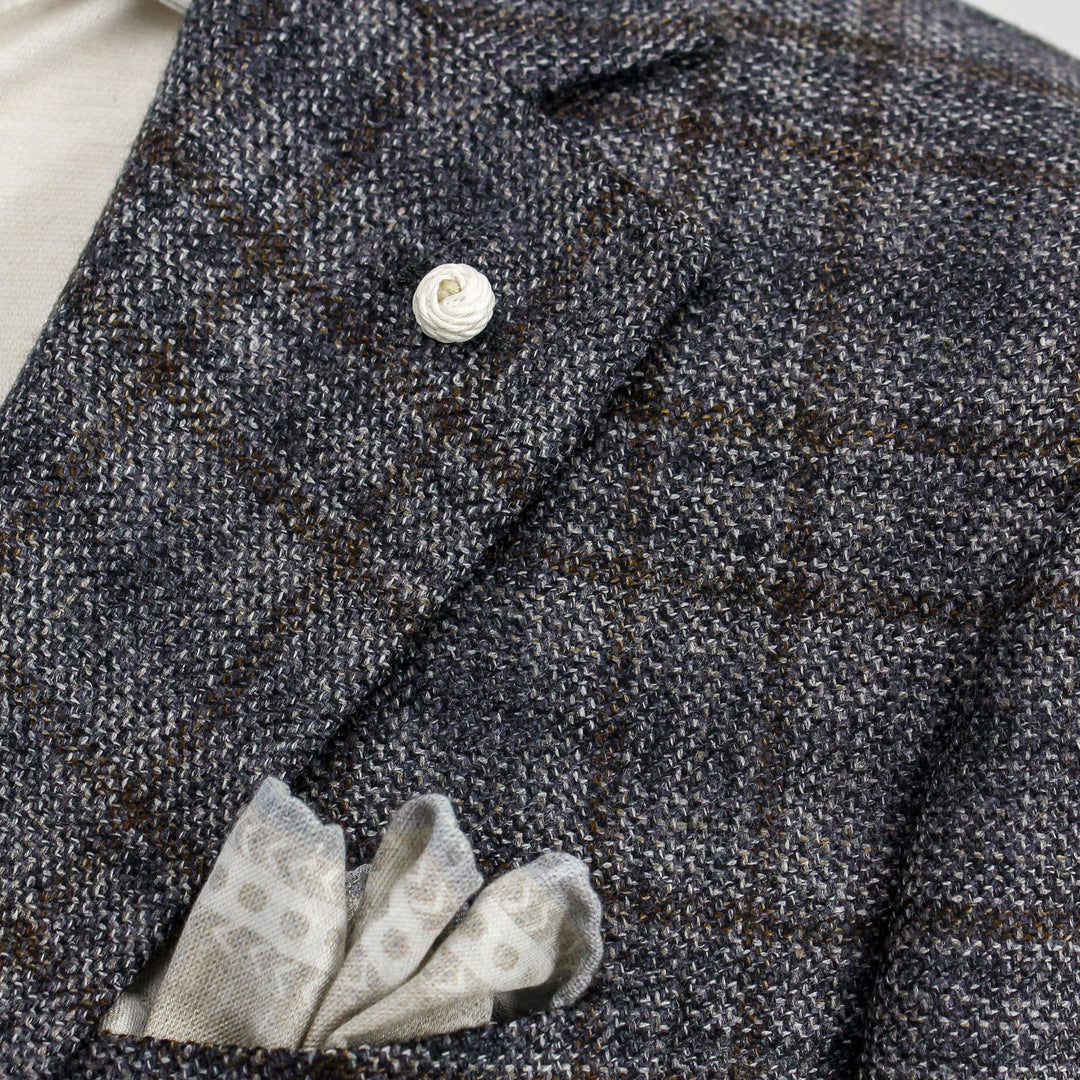 Gray Check Contemporary Fit Sport Jacket - Luigi Bianchi Mantova