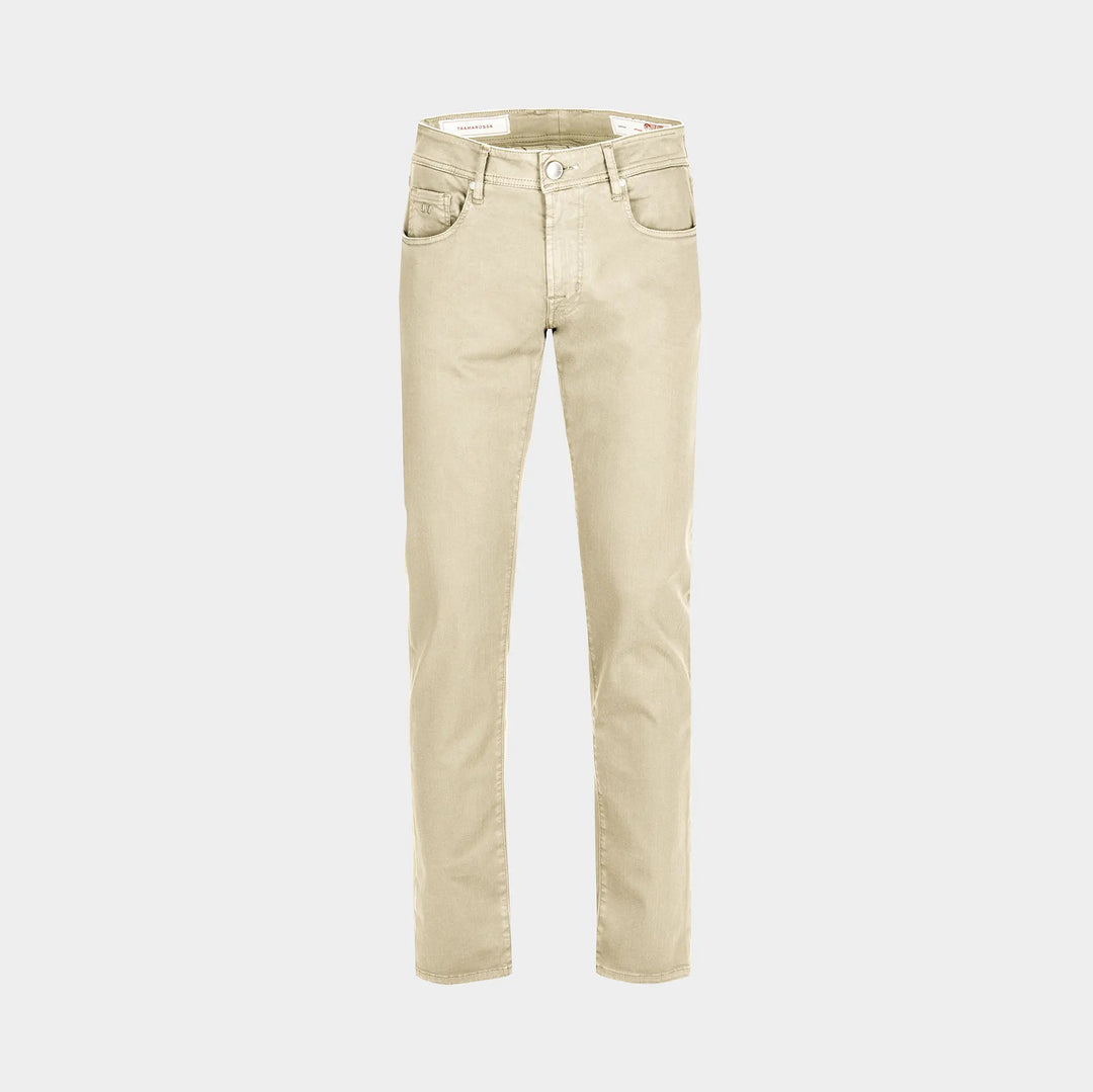 Champagne Soft Dye Michelangelo Super-Stretch Five Pocket Pants - TRAMAROSSA - Boutique Jacques International
