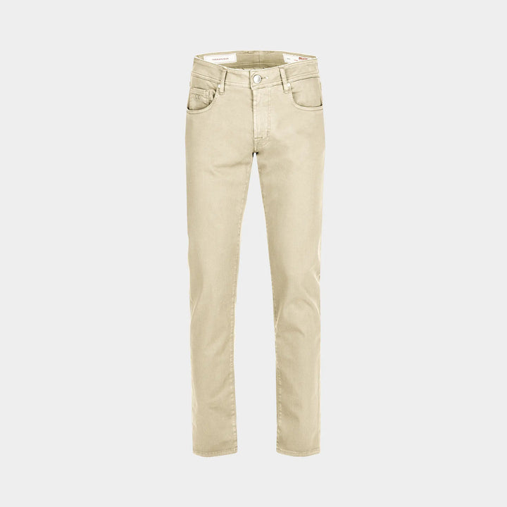Champagne Soft Dye Michelangelo Super-Stretch Five Pocket Pants - TRAMAROSSA - Boutique Jacques International