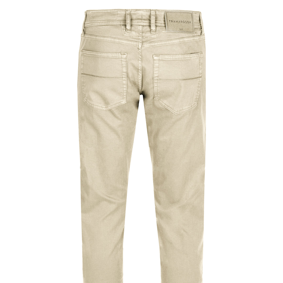 Champagne Soft Dye Michelangelo Super-Stretch Five Pocket Pants - TRAMAROSSA - Boutique Jacques International