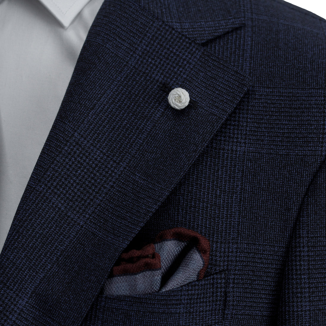 Navy Check Drago Wool Dream Fit Suit - Luigi Bianchi
