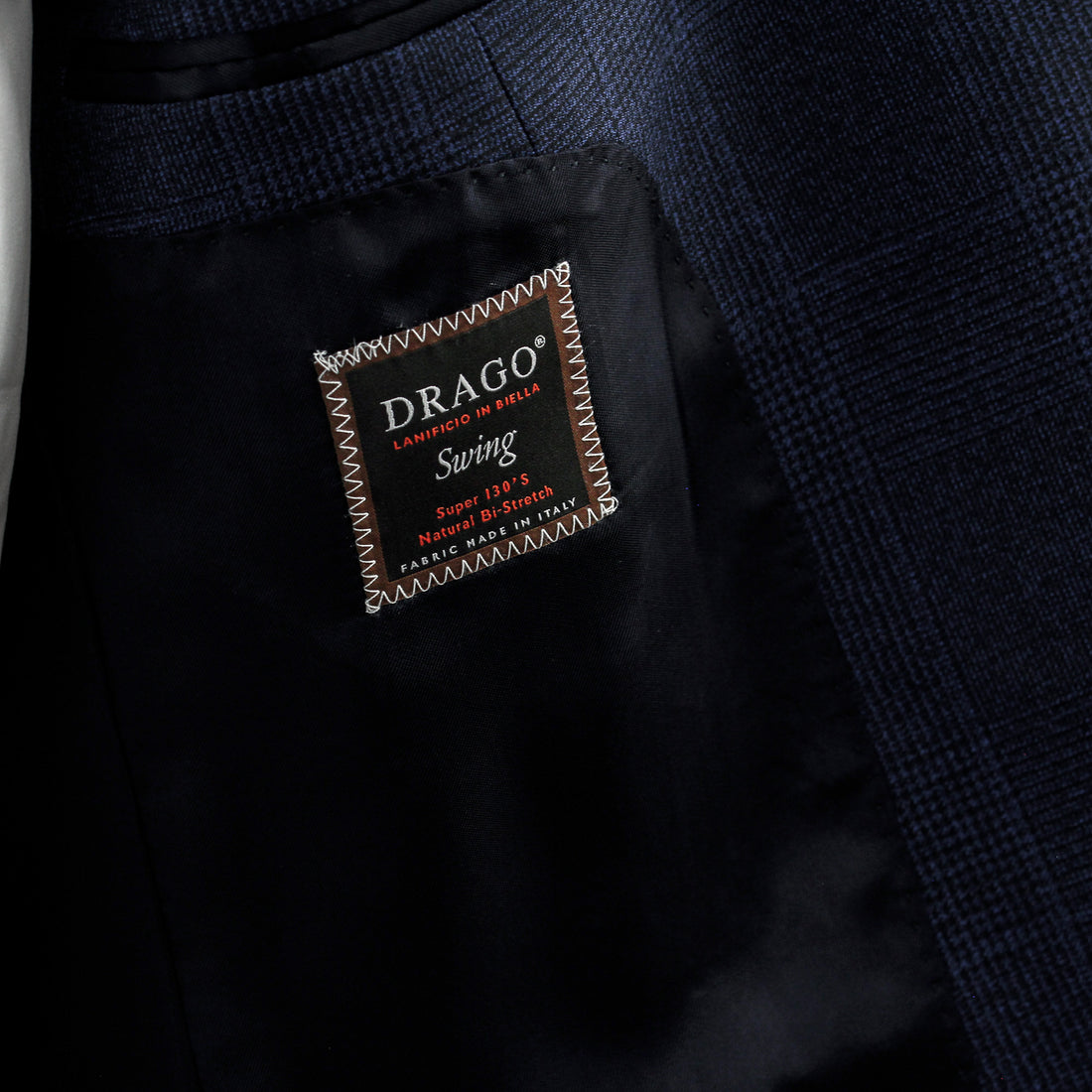 Navy Check Drago Wool Dream Fit Suit - Luigi Bianchi