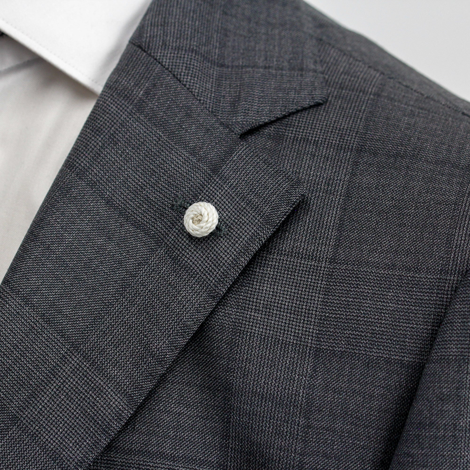 Charcoal Windowpane Wool Contemporary Fit Suit - Luigi Bianchi