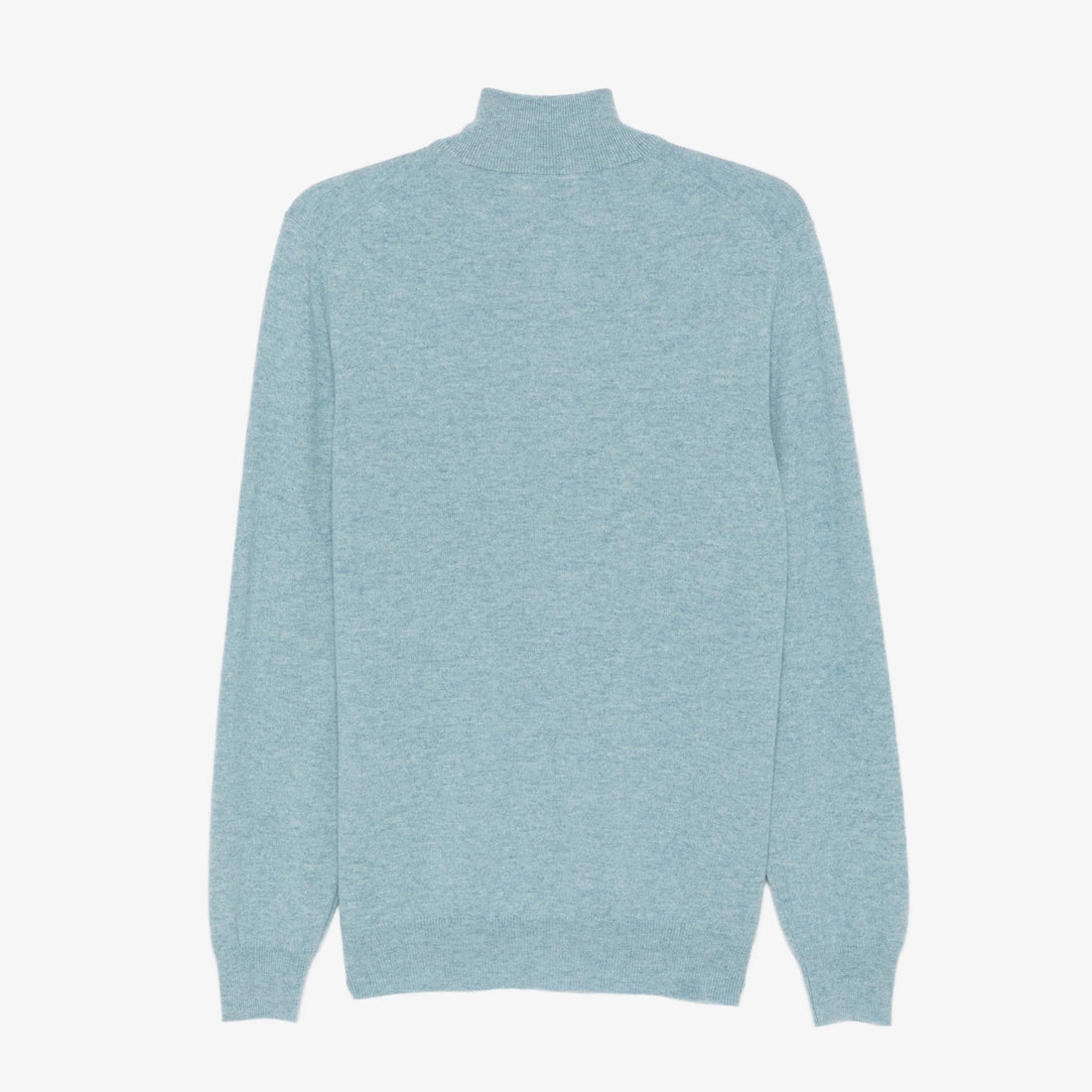 Aqua Blue Wool/Cashmere/Viscose Half Zip Sweater - GRAN SASSO