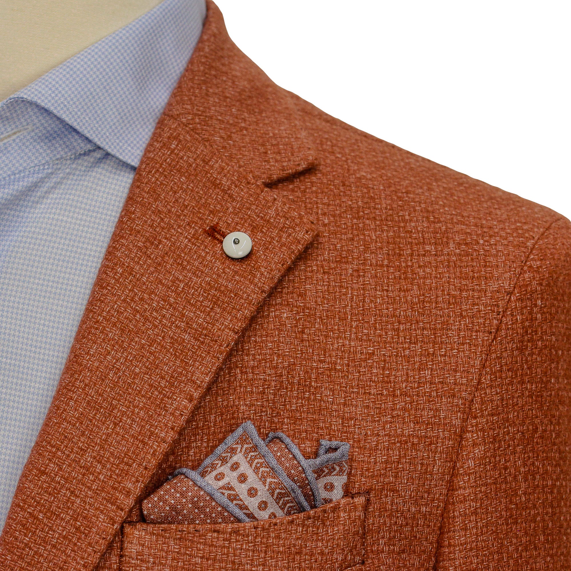 Rust Wool Knit Contemporary Sport Jacket - L.B.M 1911