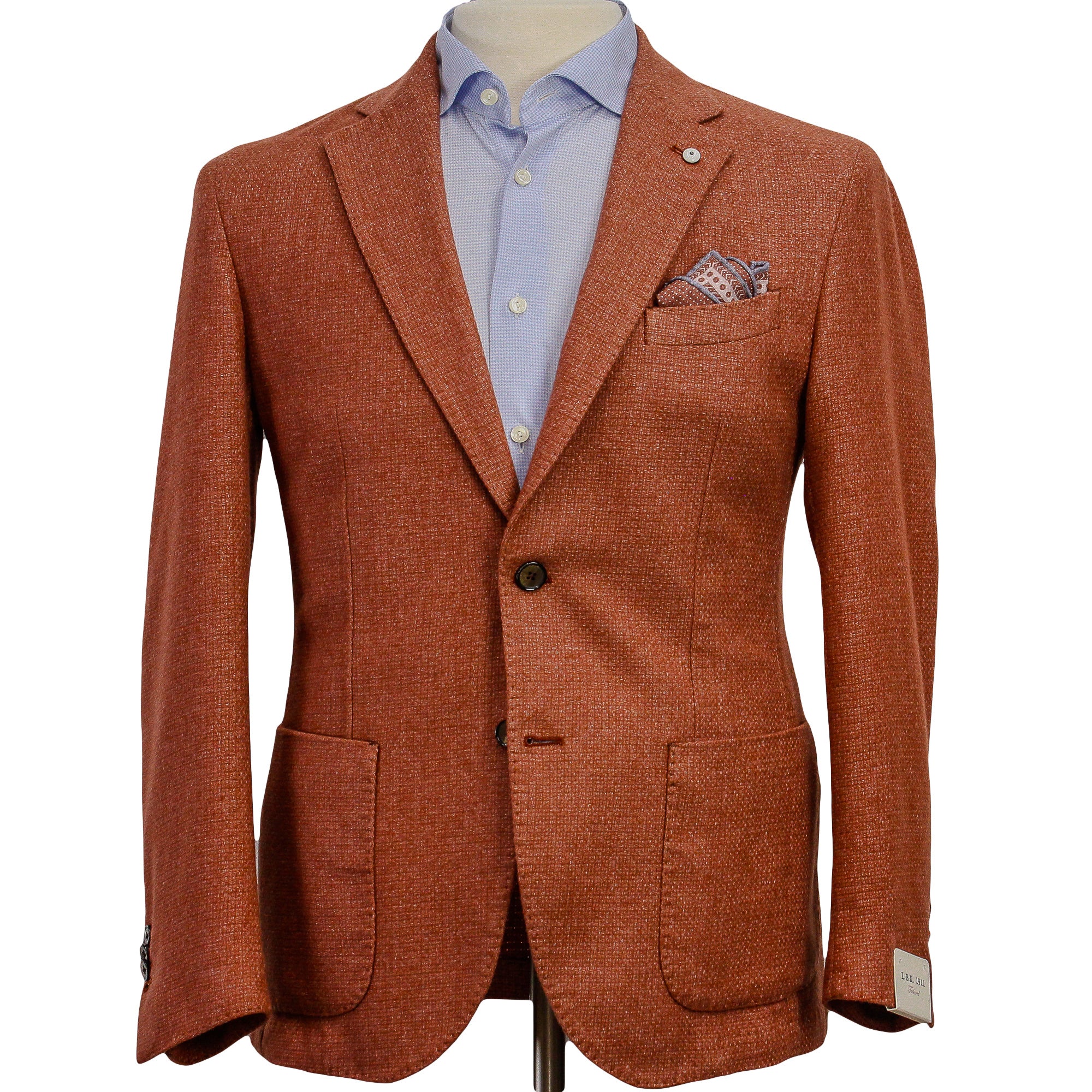 Rust Wool Knit Contemporary Sport Jacket - L.B.M 1911