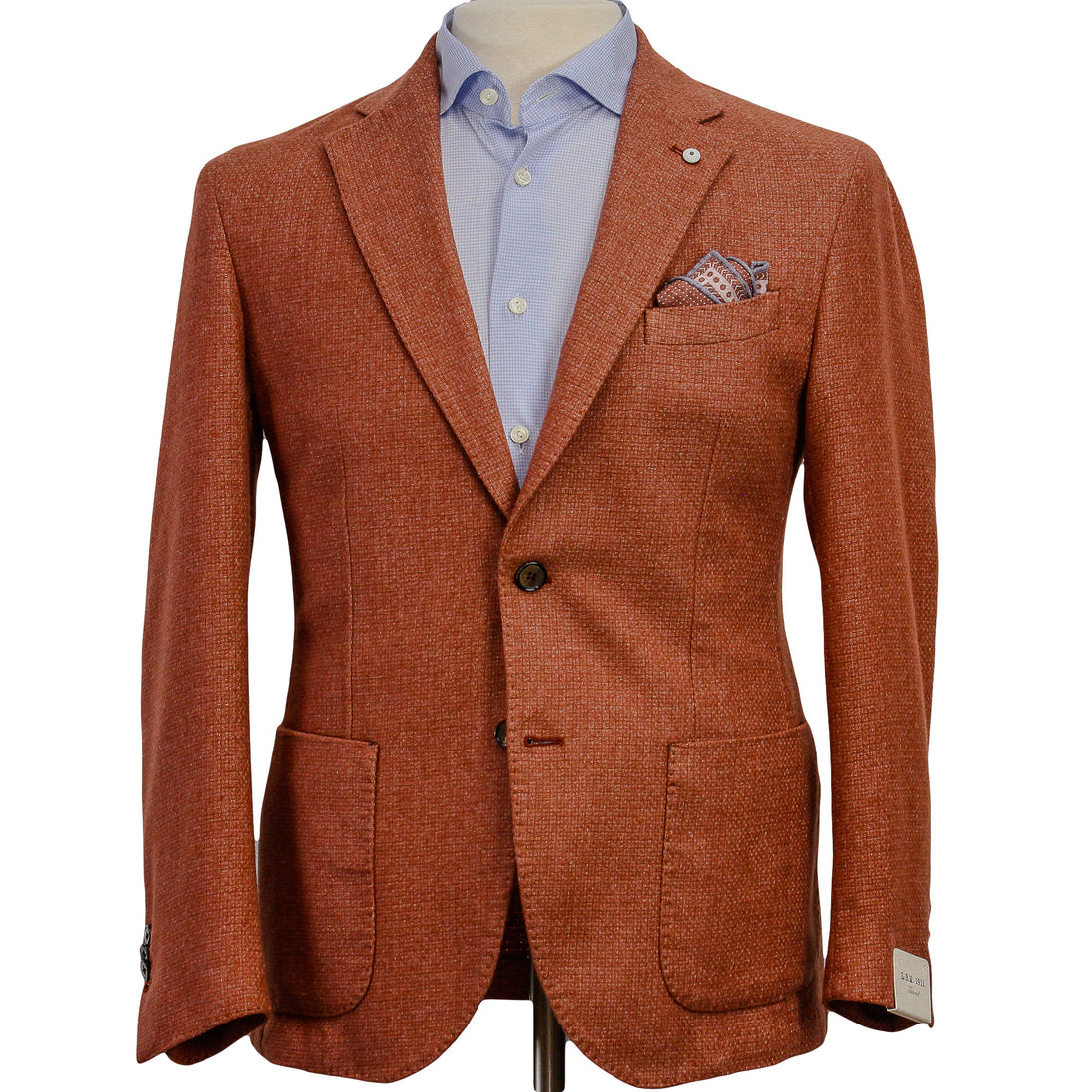 Rust Wool Knit Contemporary Sport Jacket - L.B.M 1911