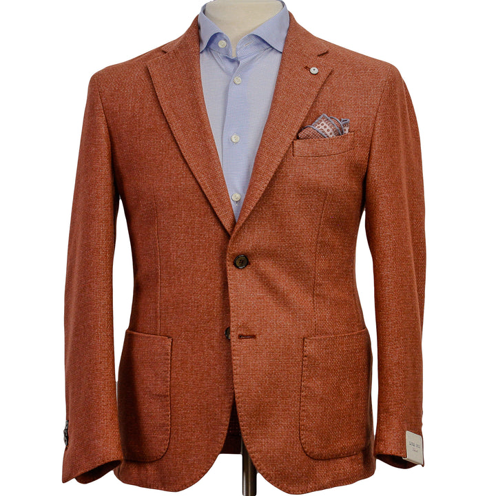 Rust Wool Knit Contemporary Sport Jacket - L.B.M 1911 - Boutique Jacques International
