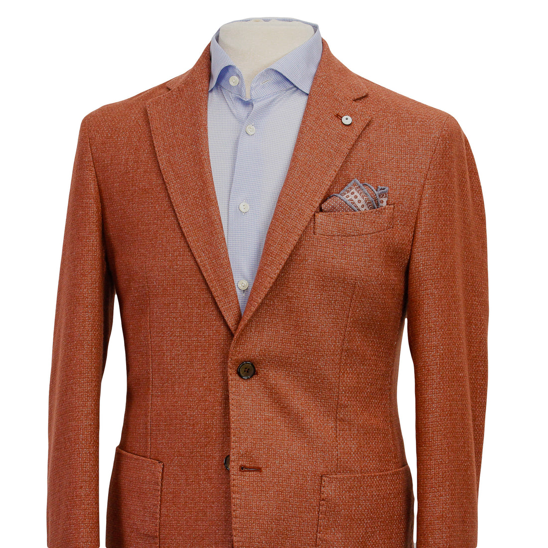 Rust Wool Knit Contemporary Sport Jacket - L.B.M 1911