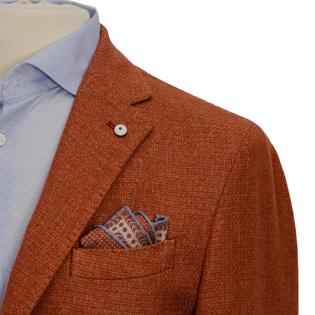 Rust Wool Knit Contemporary Sport Jacket - L.B.M 1911