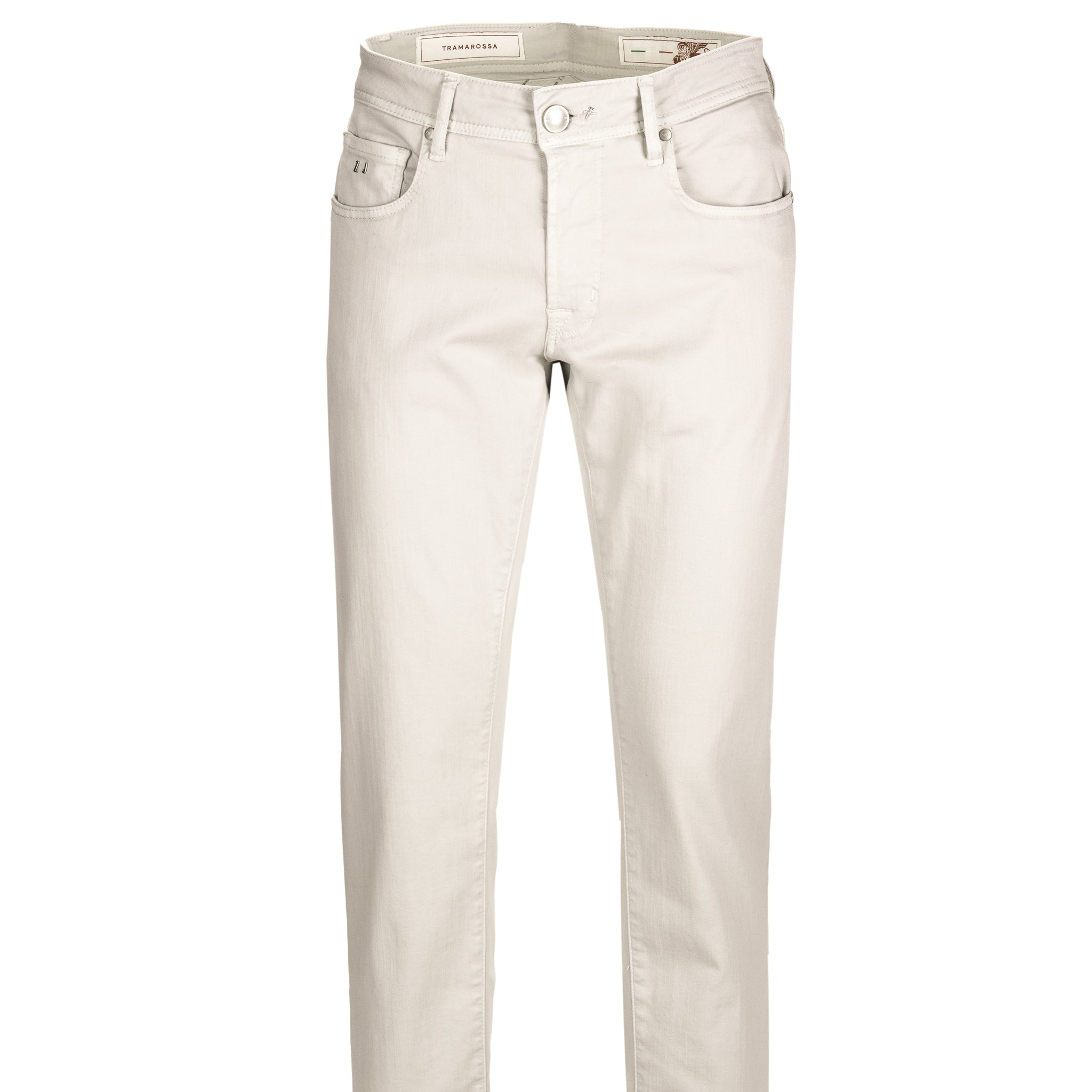 Off-White Soft Dye Michelangelo Super-Stretch Five Pocket Pants - TRAMAROSSA - Boutique Jacques International