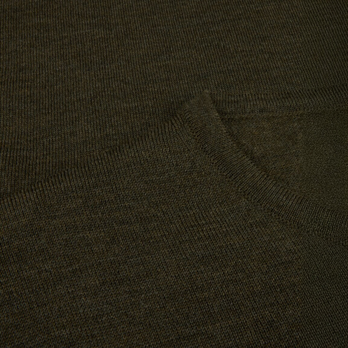 Green Merino Crew Neck Sweater - Stenströms