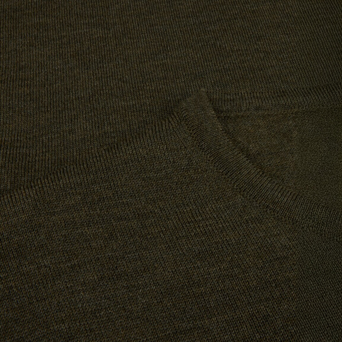 Green Merino Crew Neck Sweater - Stenströms