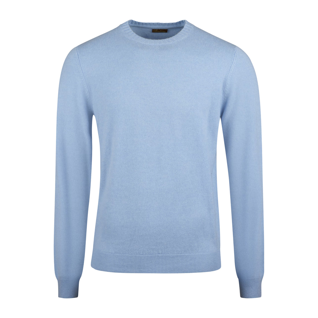 Light Blue Cashmere Knit Crew Neck Sweater - Stenströms
