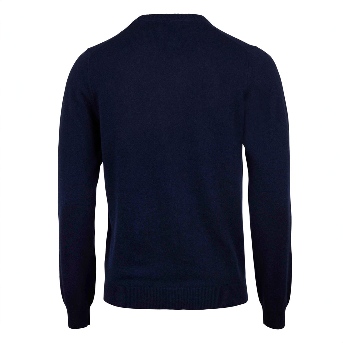 Dark Blue Cashmere Knit Crew Neck Sweater - Stenströms