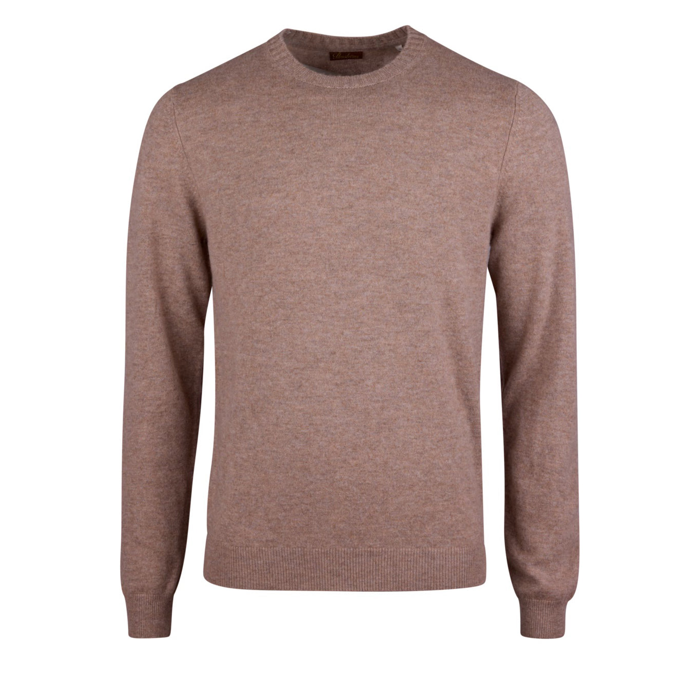Beige Cashmere Knit Crew Neck Sweater - Stenströms