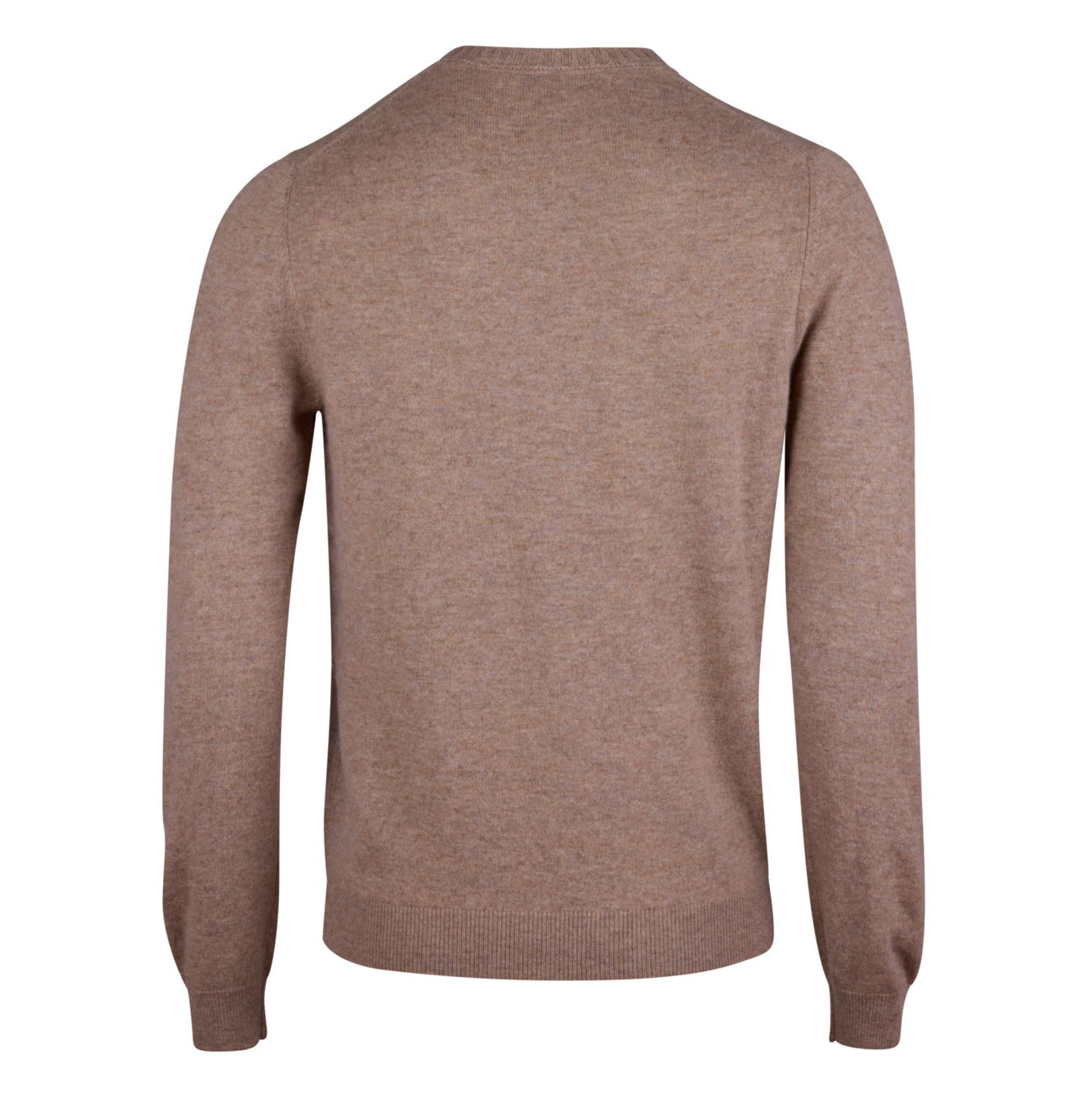 Beige Cashmere Knit Crew Neck Sweater - Stenströms