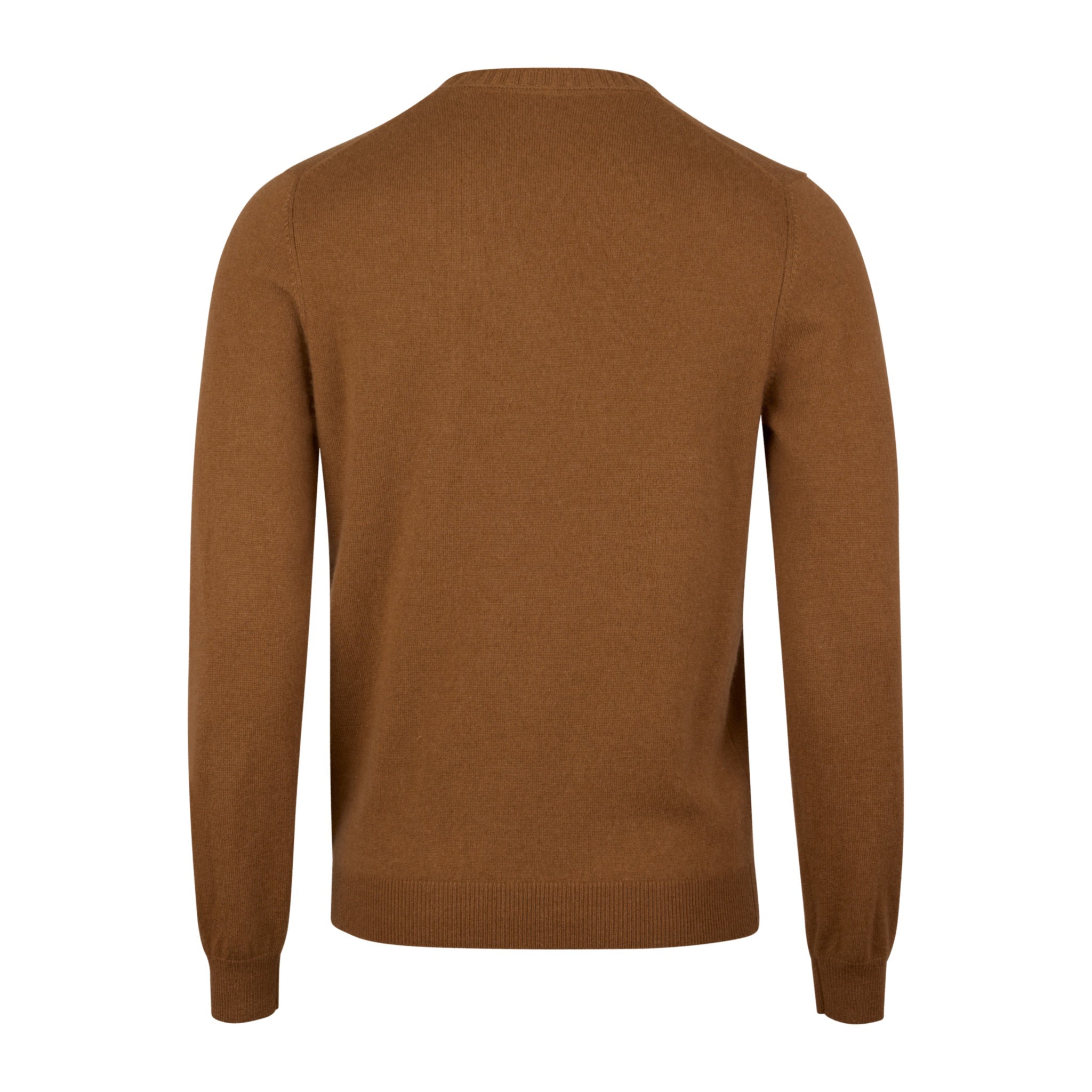 Vicuna Brown Cashmere Knit Crew Neck Sweater - Stenströms