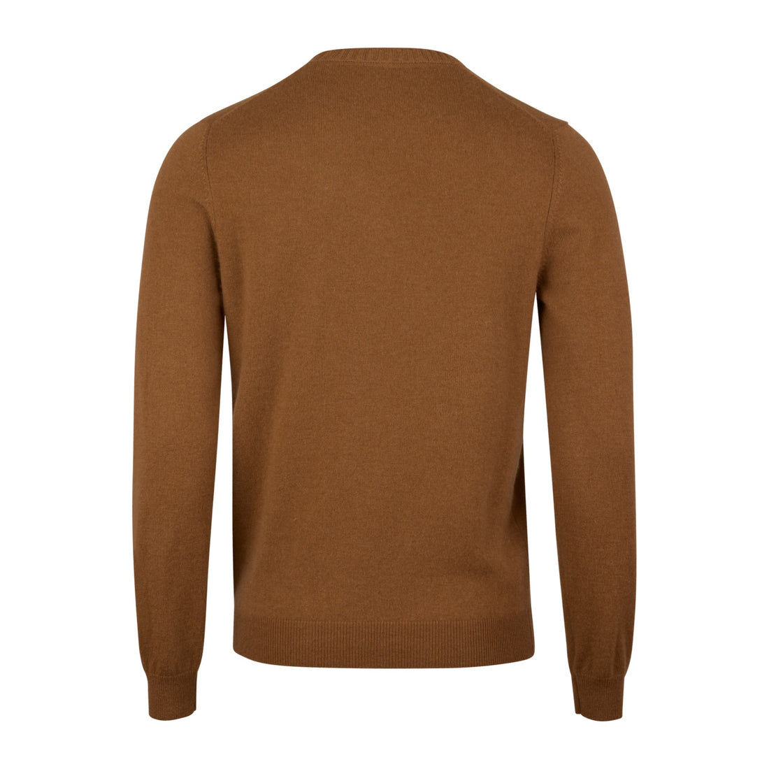 Vicuna Brown Cashmere Knit Crew Neck Sweater - Stenströms