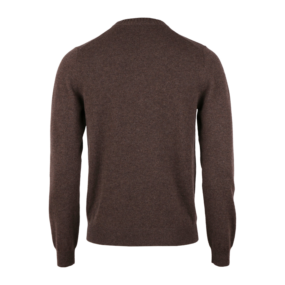 Chocolate Brown Cashmere Knit Crew Neck Sweater - Stenströms