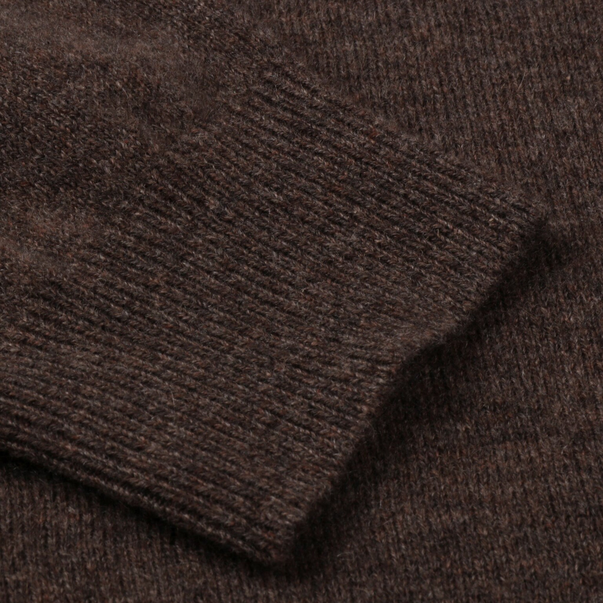 Chocolate Brown Cashmere Knit Crew Neck Sweater - Stenströms