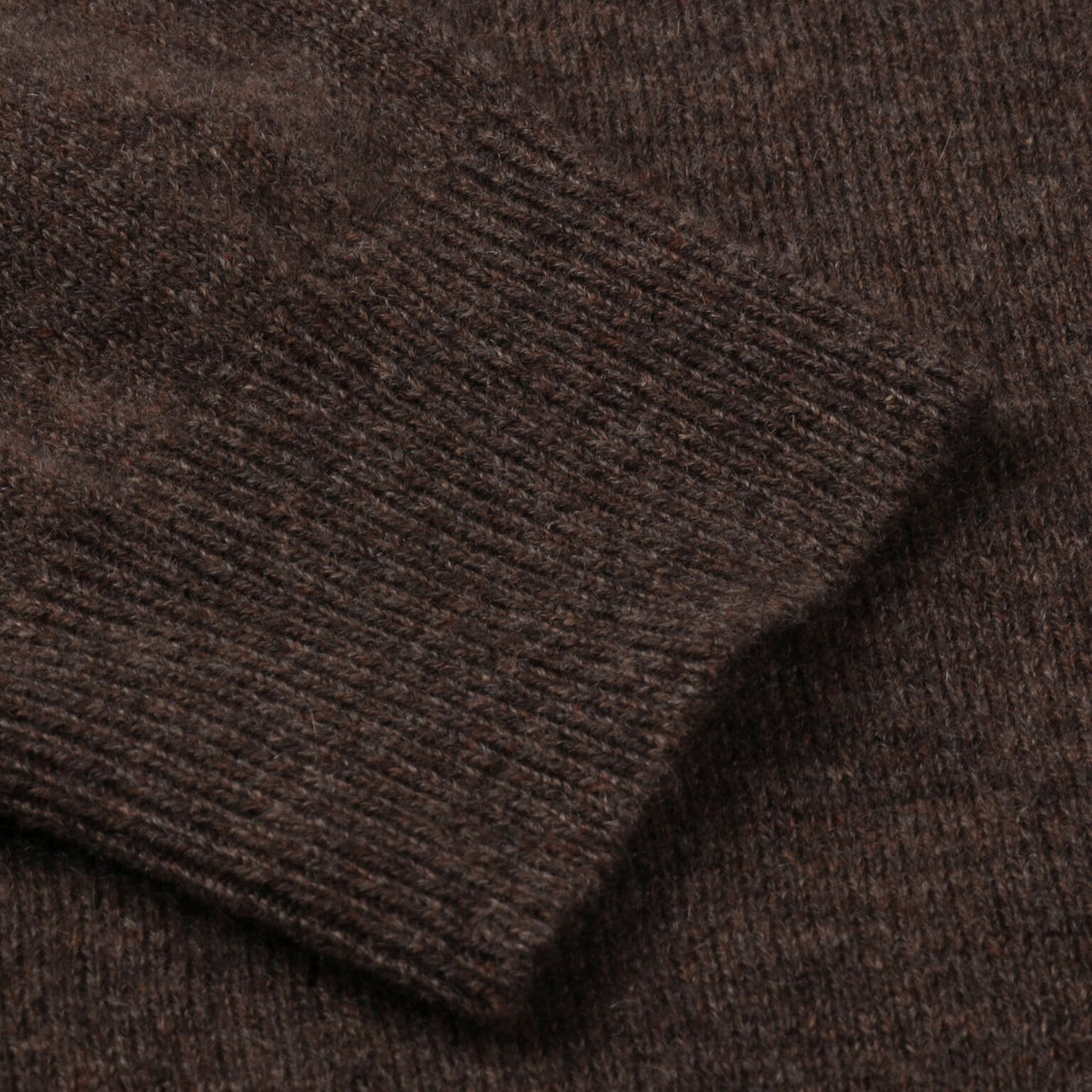 Chocolate Brown Cashmere Knit Crew Neck Sweater - Stenströms