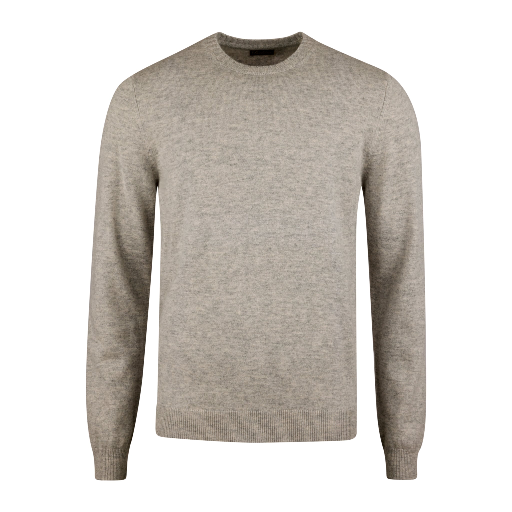 Light Gray Cashmere Knit Crew Neck Sweater - Stenströms