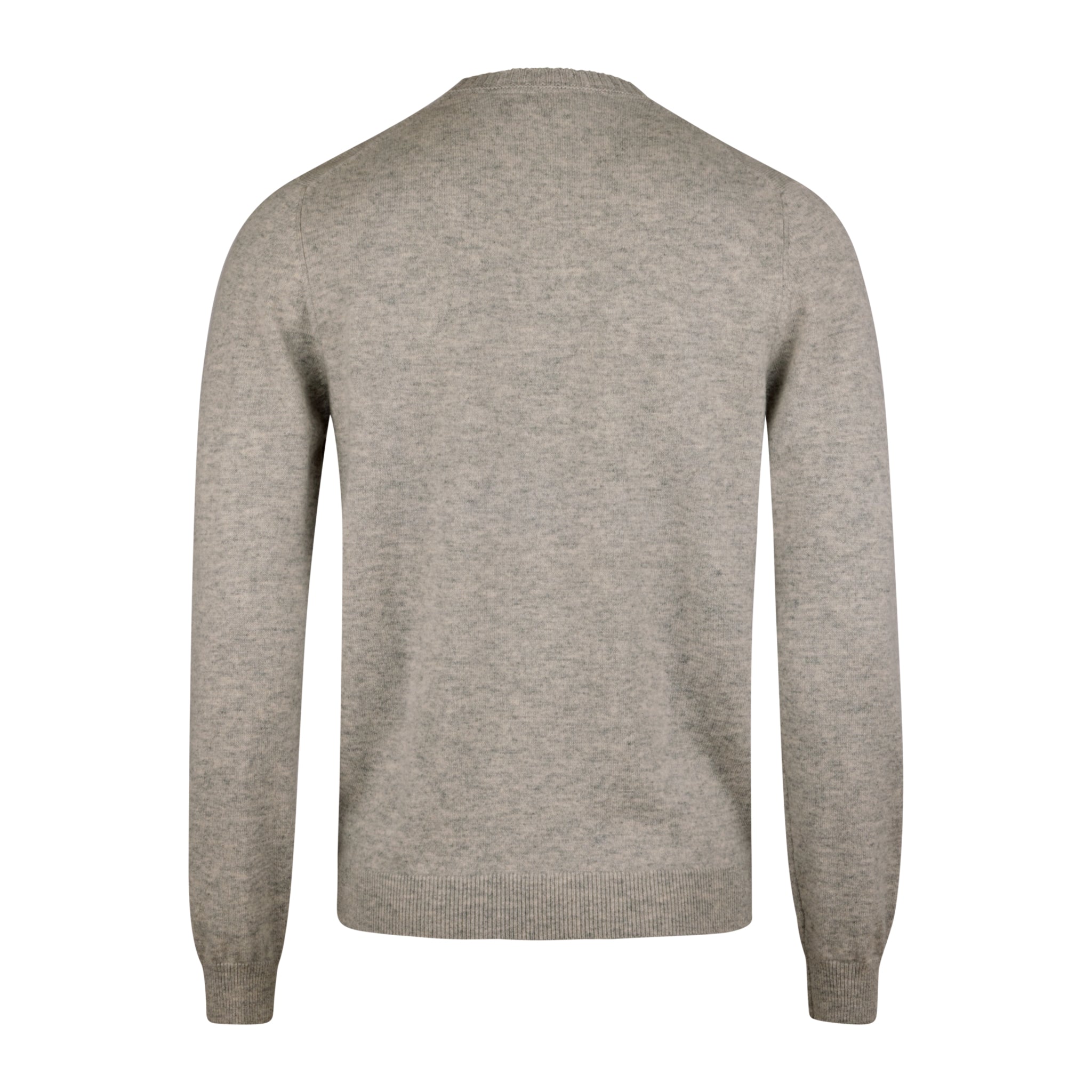 Light Gray Cashmere Knit Crew Neck Sweater - Stenströms