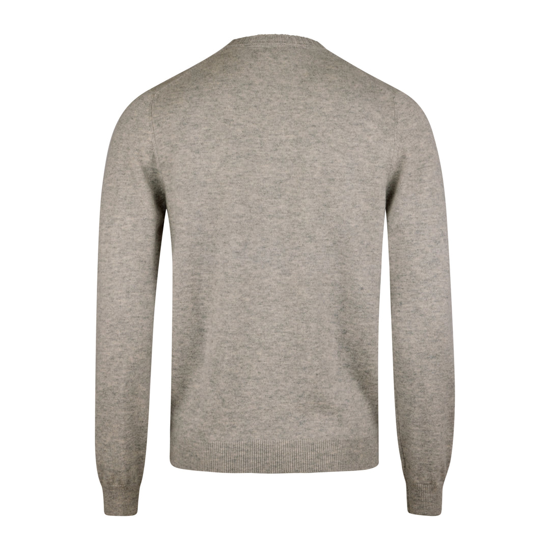 Light Gray Cashmere Knit Crew Neck Sweater - Stenströms