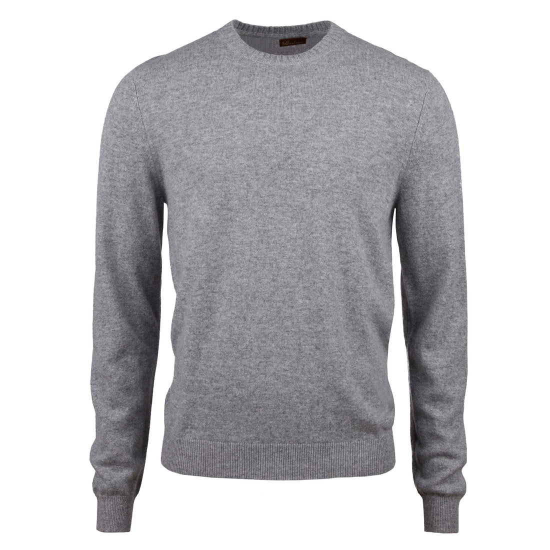 Gray Cashmere Knit Crew Neck Sweater - Stenströms