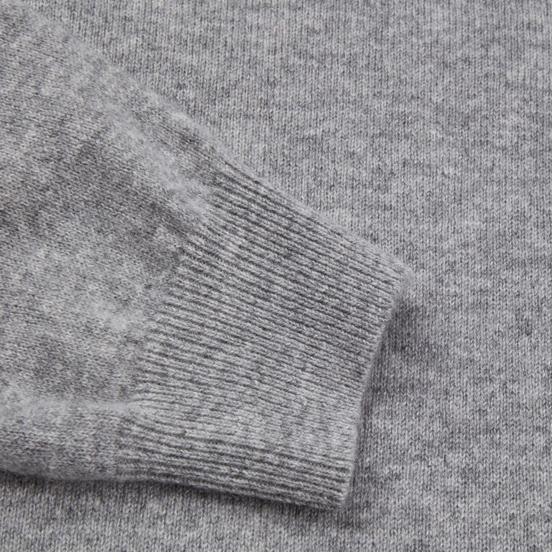 Gray Cashmere Knit Crew Neck Sweater - Stenströms