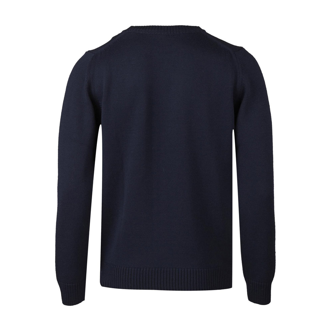 Navy Blue Chunky Merino Crew Neck Sweater - Stenströms