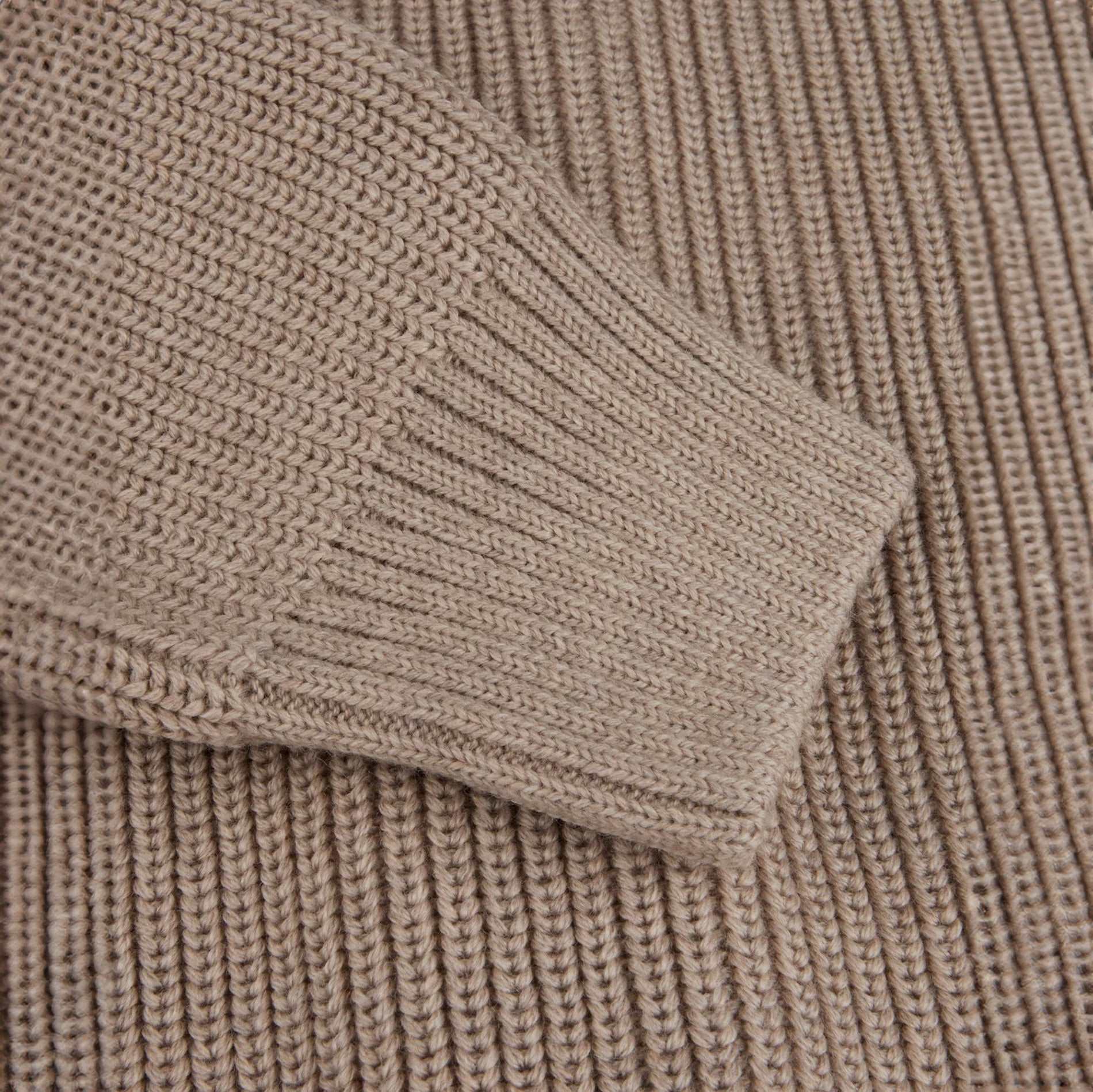 Beige Chunky Merino Wool Cardigan - Stenstroms