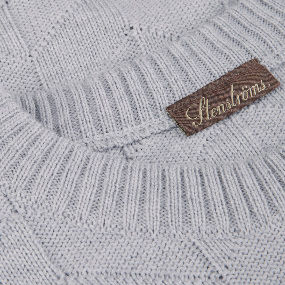 Light Gray Parallelogram Merino Sweater - Stenstroms