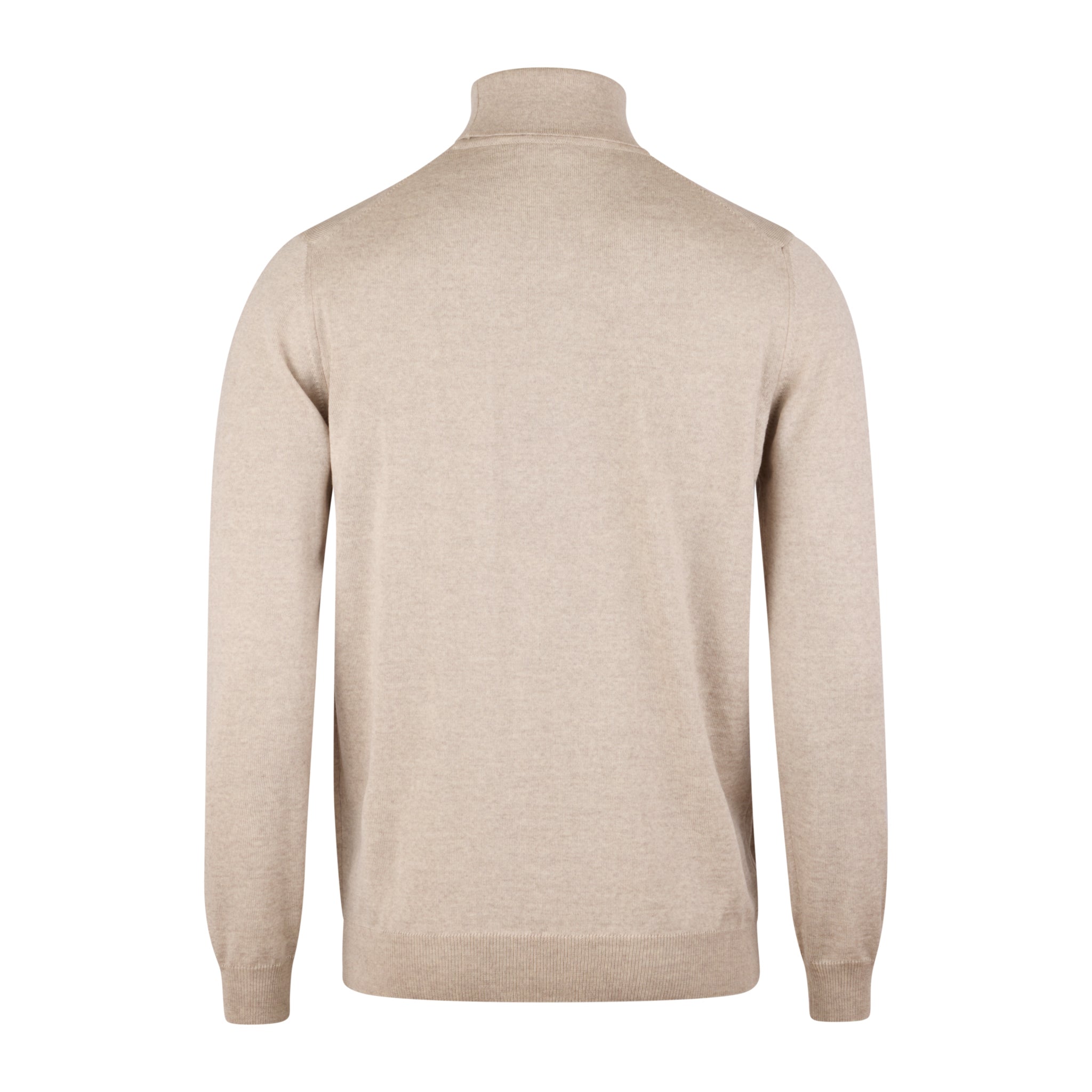 Light Beige Merino Wool Roll Neck - Stenströms