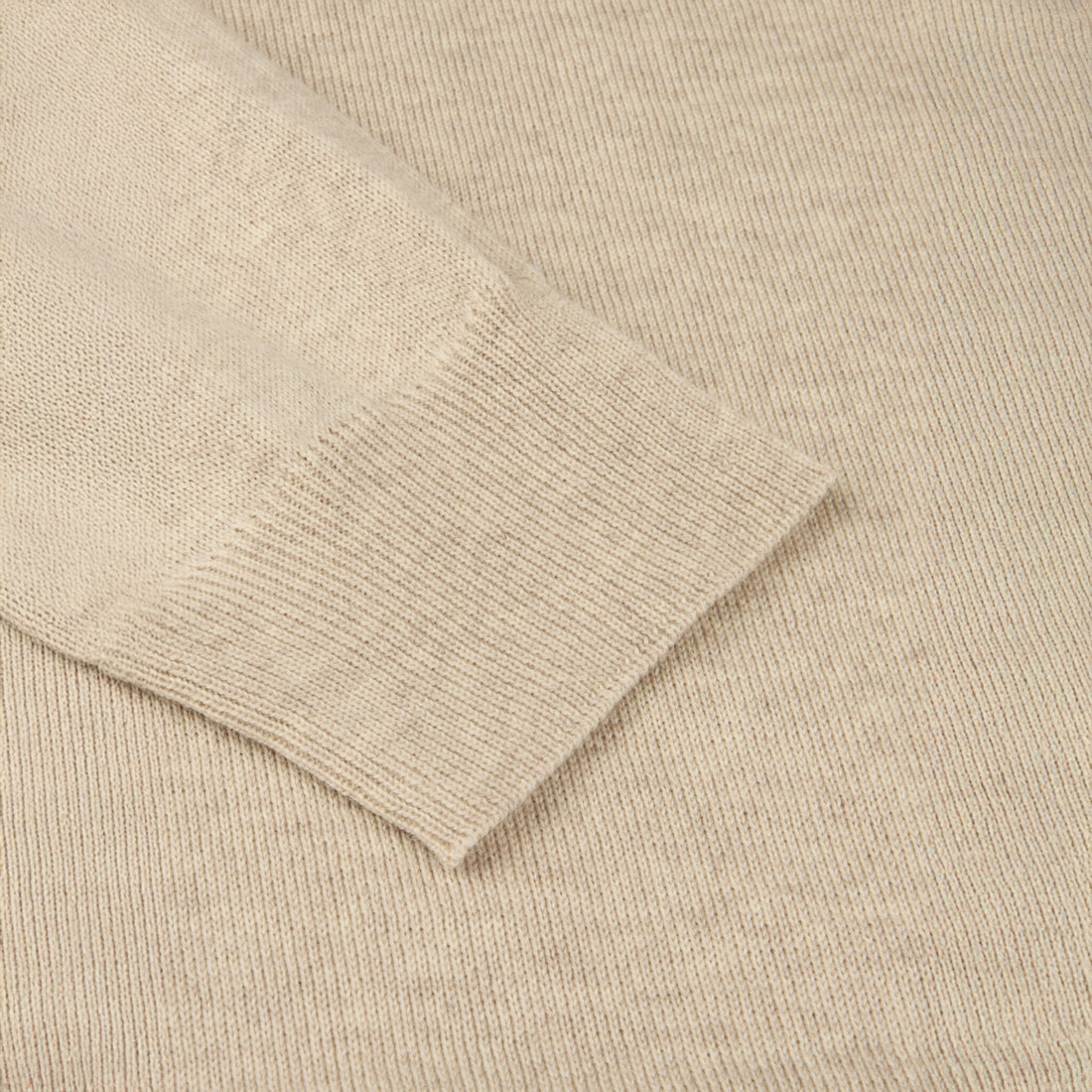 Light Beige Merino Wool Roll Neck - Stenströms