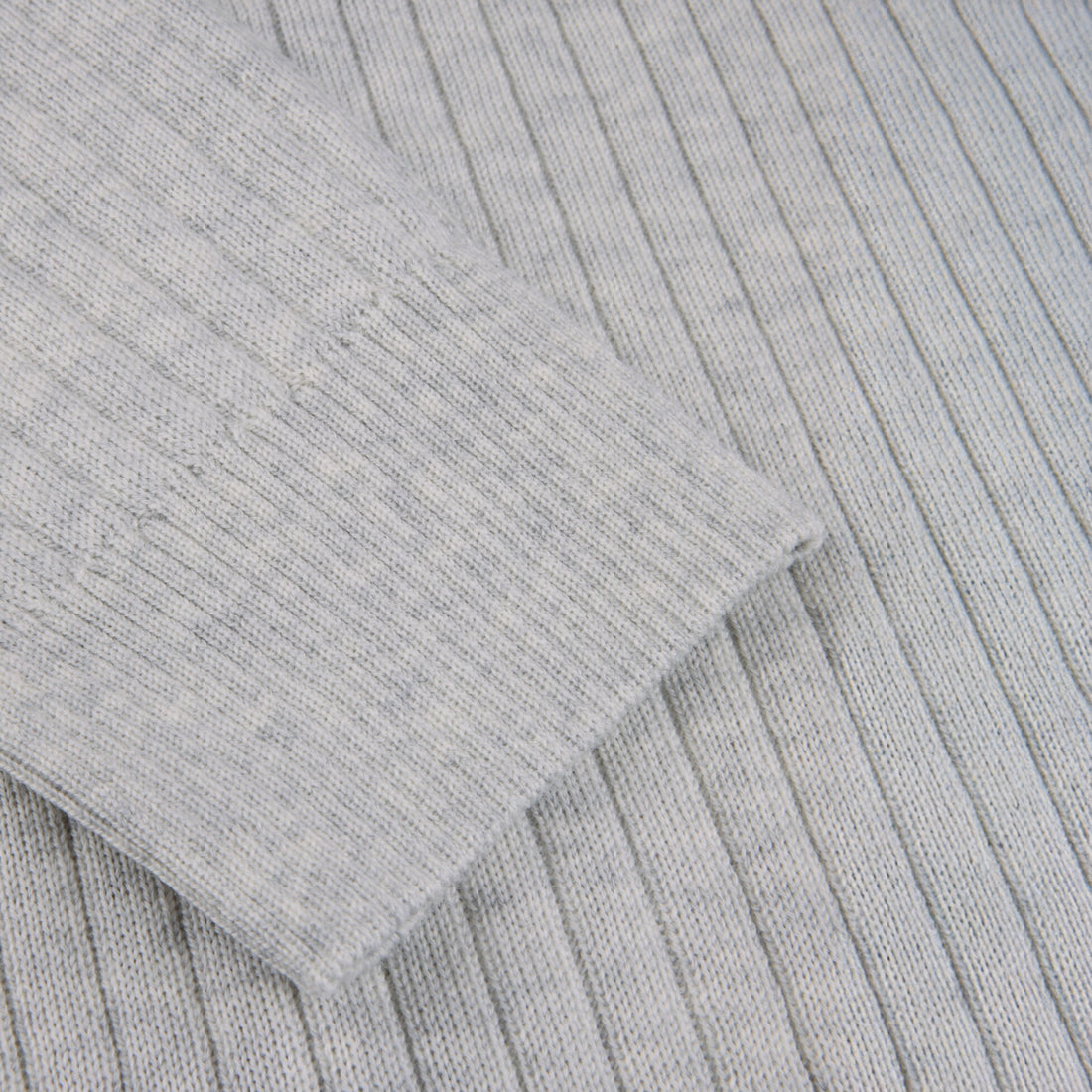 Light Gray Fine Merino Wool Polo-Collar Cardigan - Stenströms