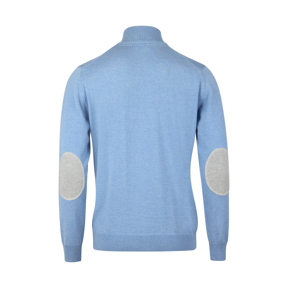 Light Blue Merino Wool Half Zip Sweater - Stenströms