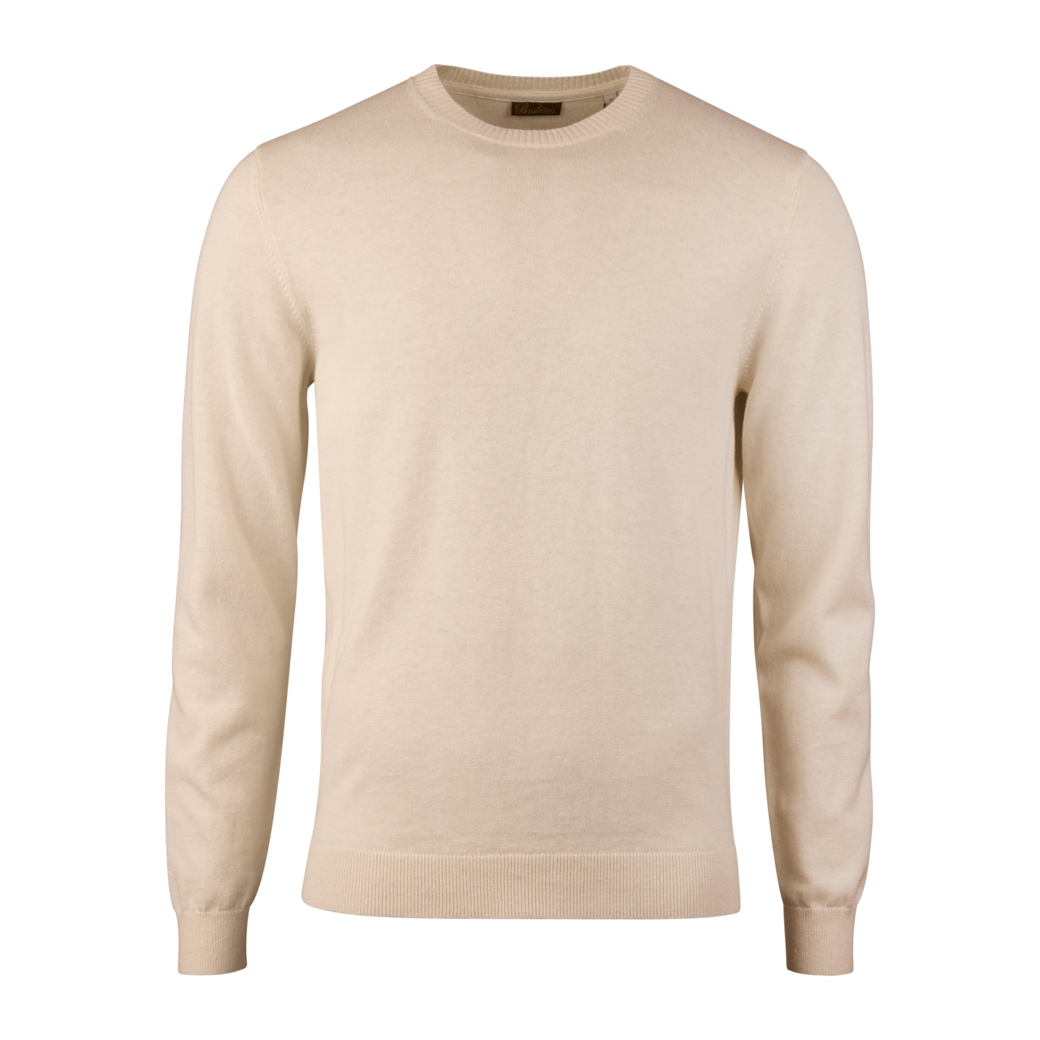 Off-White Knitted Hemp-Cotton Crew Neck Sweater - Stenströms - Boutique Jacques International