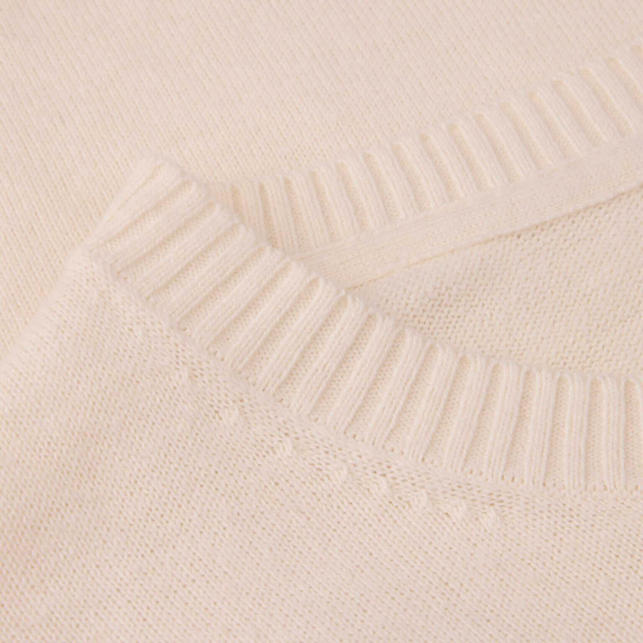 Off-White Knitted Hemp-Cotton Crew Neck Sweater - Stenströms - Boutique Jacques International
