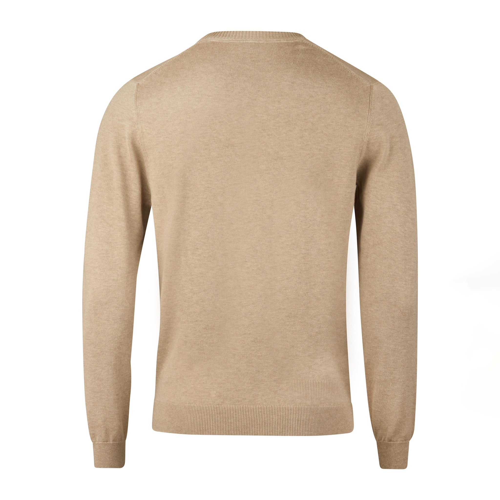 Beige Knitted Hemp-Cotton Crew Neck Sweater - Stenströms - Boutique Jacques International