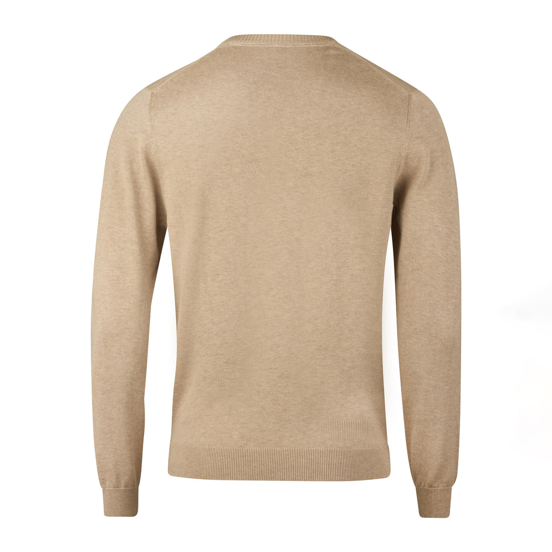 Beige Knitted Hemp-Cotton Crew Neck Sweater - Stenströms - Boutique Jacques International