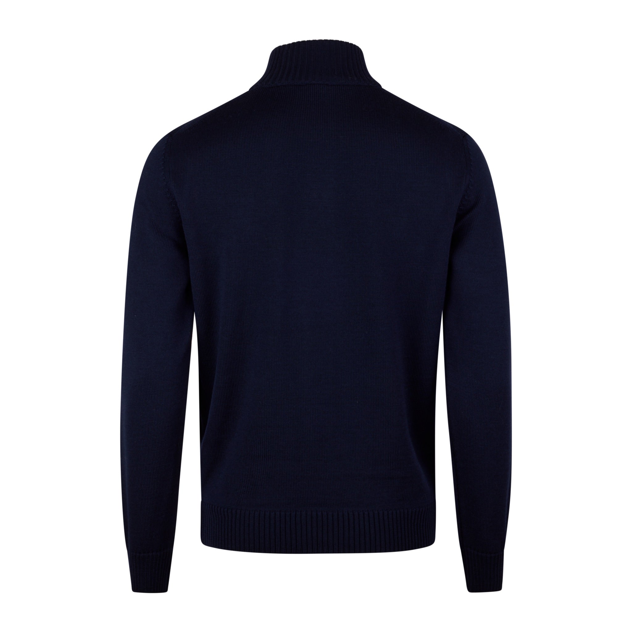 Navy Blue Chunky Merino Wool Cardigan - Stenstroms