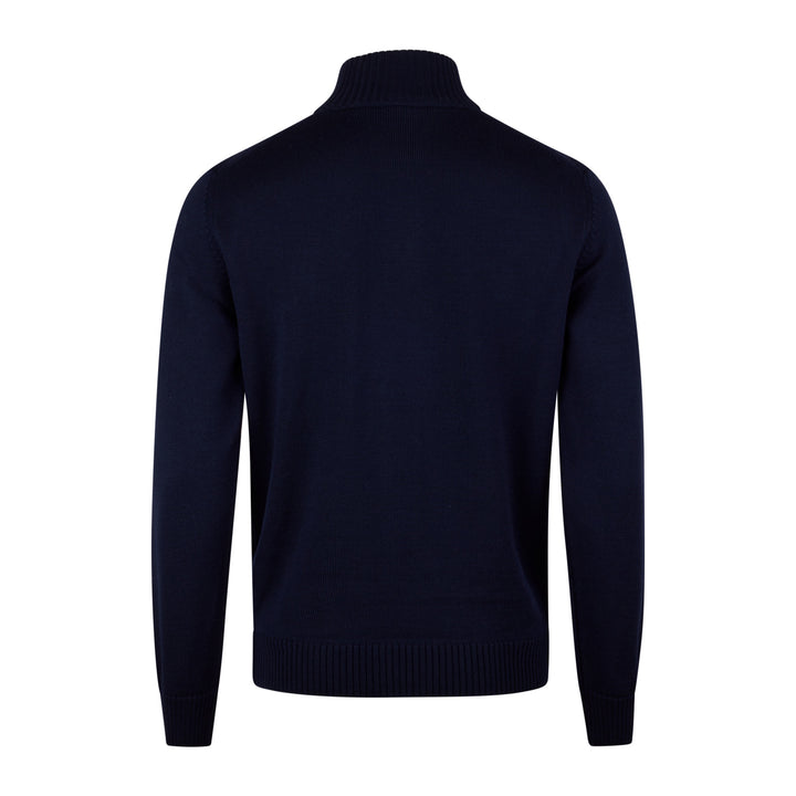 Navy Blue Chunky Merino Wool Cardigan - Stenstroms