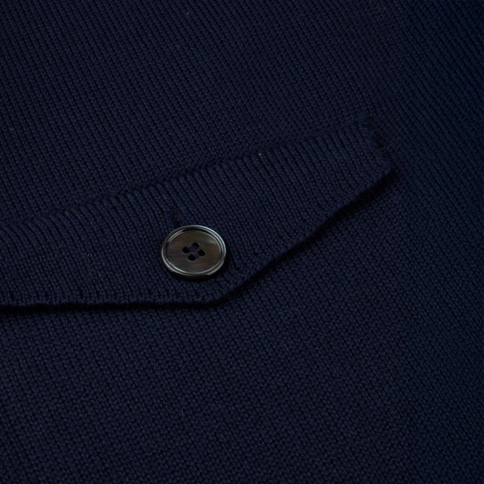 Navy Blue Chunky Merino Wool Cardigan - Stenstroms
