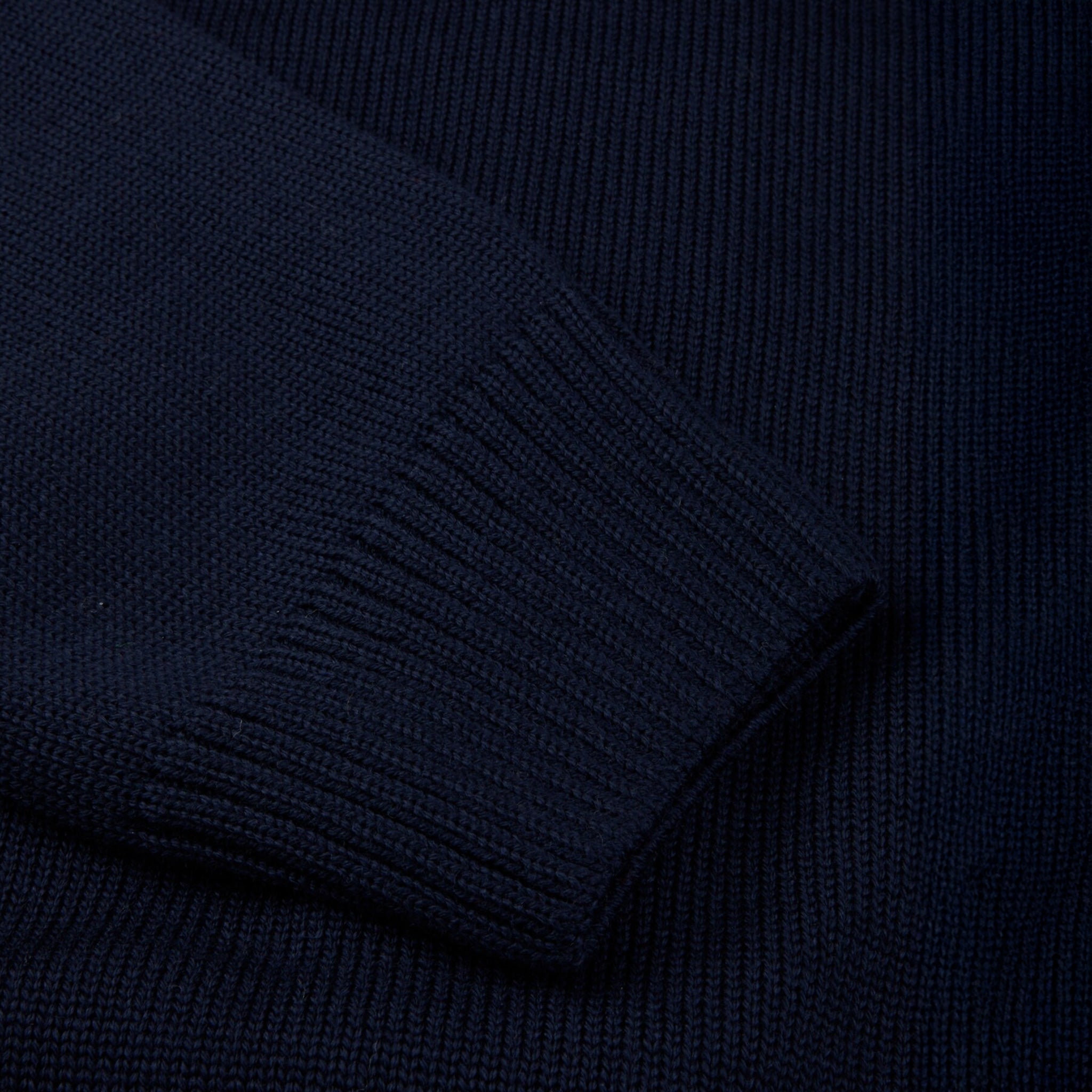 Navy Blue Chunky Merino Wool Cardigan - Stenstroms