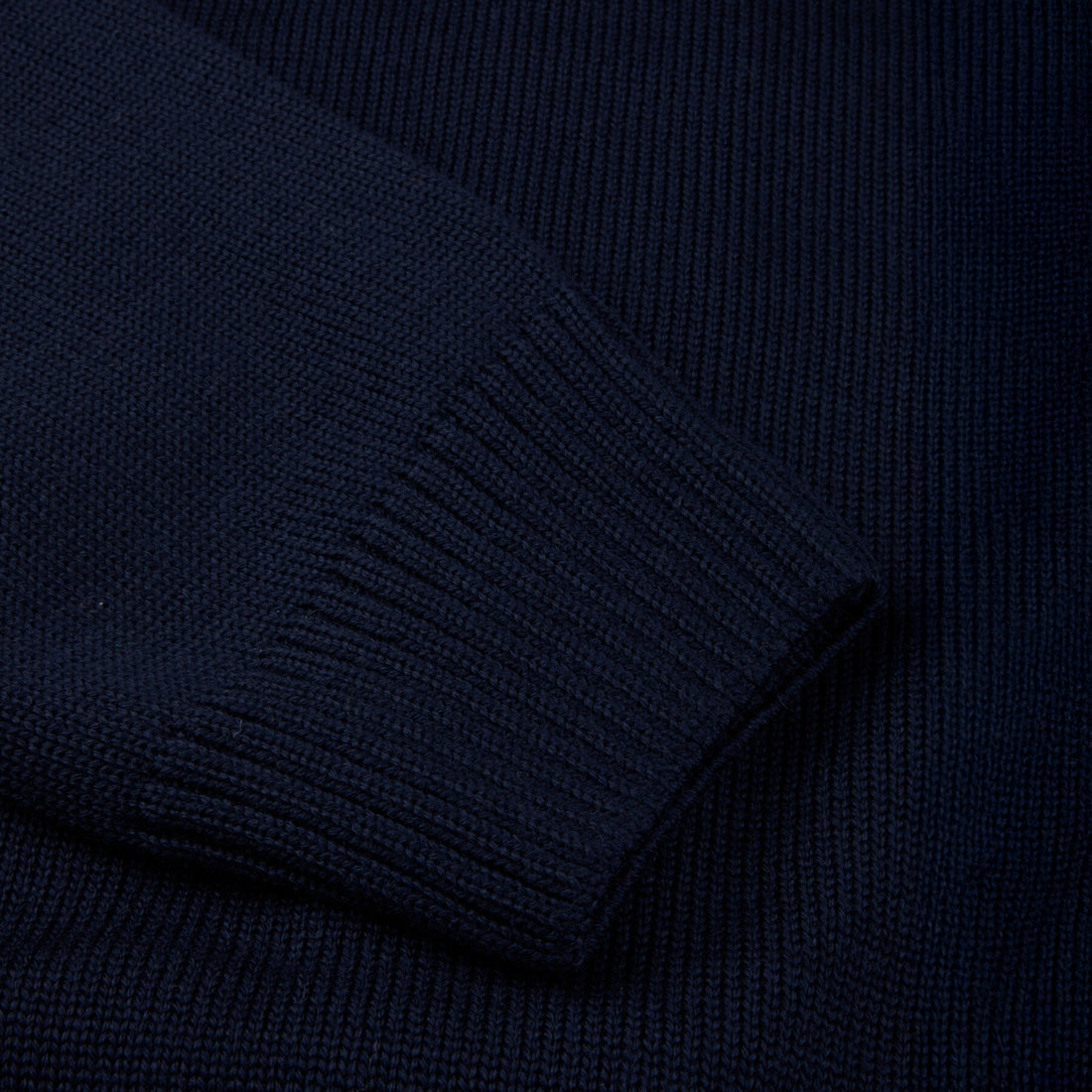 Navy Blue Chunky Merino Wool Cardigan - Stenstroms