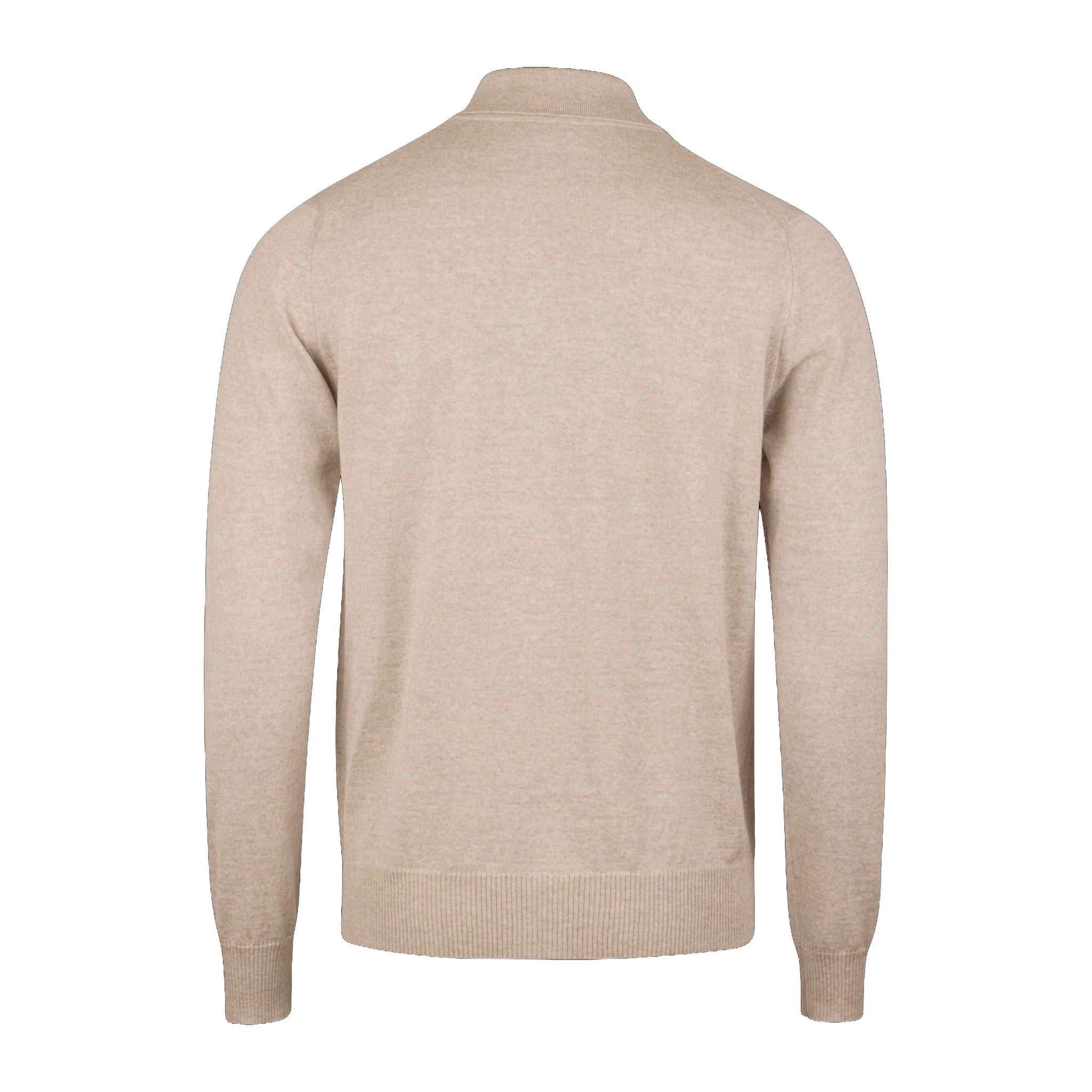 Light Beige Merino Wool Polo Cardigan - Stenstroms