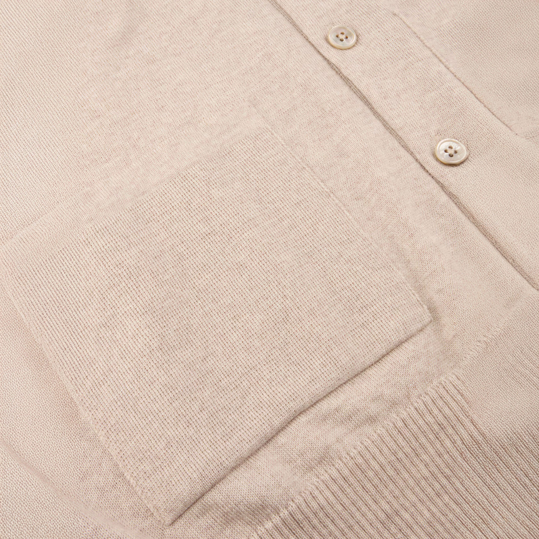 Light Beige Merino Wool Cardigan - Stenstroms